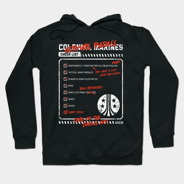 Ultimate Badass Checklist Hoodie by BWartwork